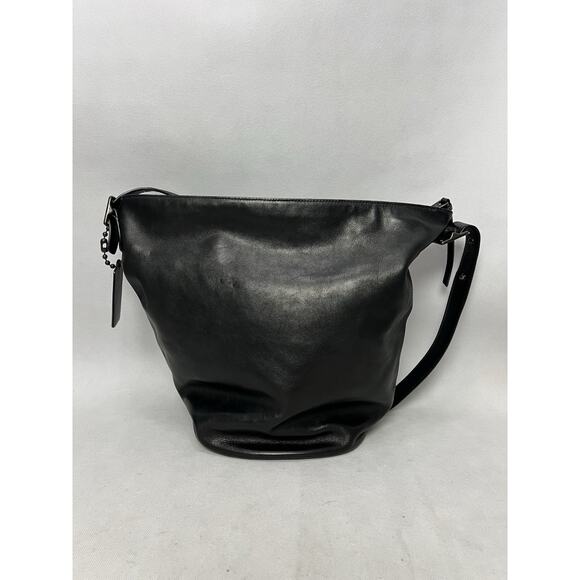 Coach 32282 Bleeker Soft Port Duffle Feed Bag Black Original Hangtag - Picture 3 of 10